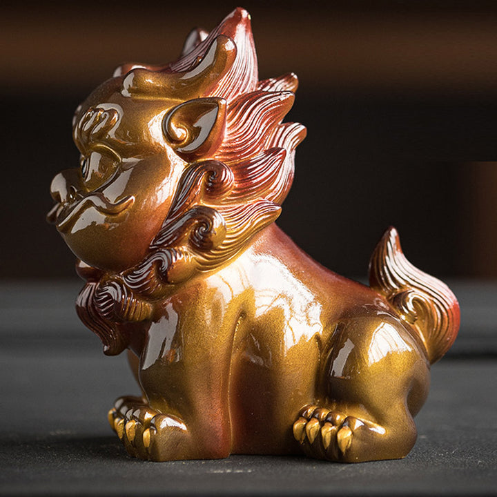 Buddha Stones色が変わる小さな貔貅 樹脂製 ティーペット 富の家の置物 装飾 - image 9