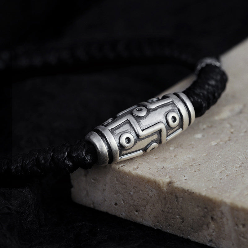 Buddha Stones999 スターリングシルバー 九眼 Dzi ビーズパターン 祝福ロープブレスレット - image 6