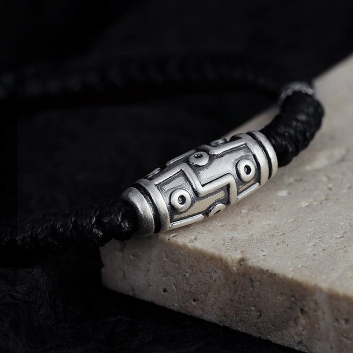 Buddha Stones999 スターリングシルバー 九眼 Dzi ビーズパターン 祝福ロープブレスレット - image 6