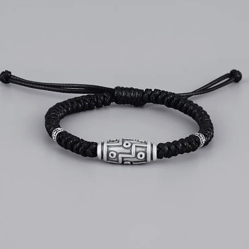 Buddha Stones999 スターリングシルバー 九眼 Dzi ビーズパターン 祝福ロープブレスレット - image 8