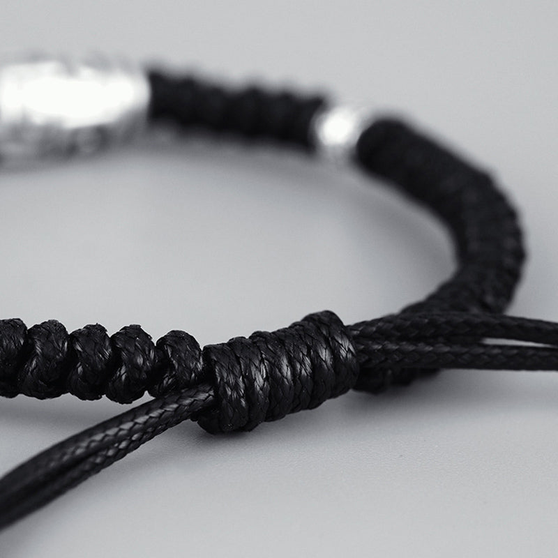 Buddha Stones999 スターリングシルバー 九眼 Dzi ビーズパターン 祝福ロープブレスレット - image 5