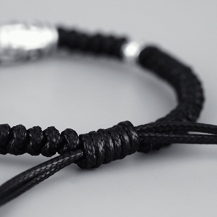 Buddha Stones999 スターリングシルバー 九眼 Dzi ビーズパターン 祝福ロープブレスレット - image 5