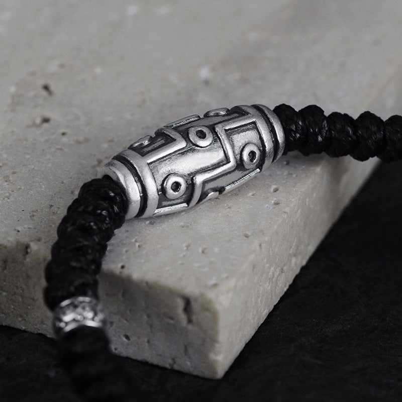Buddha Stones999 スターリングシルバー 九眼 Dzi ビーズパターン 祝福ロープブレスレット - image 2