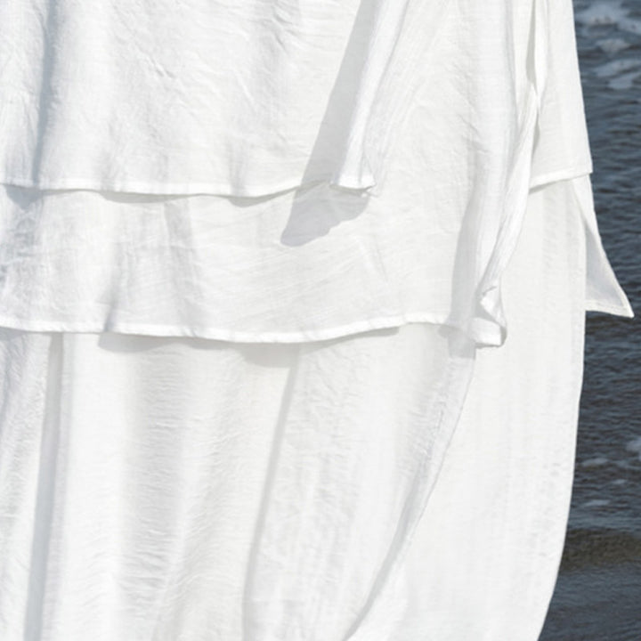 Buddha Stones2個セット ホワイト 太極拳 瞑想 ヨガ 禅 コットン リネン 衣類 トップス パンツ レディース セット - image 8