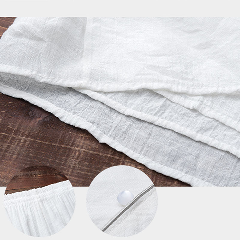 Buddha Stones 2点セット シンプルデザイン ホワイトトップパンツ 瞑想 ヨガ 禅 太極拳 ウェア レディース セット - image 6