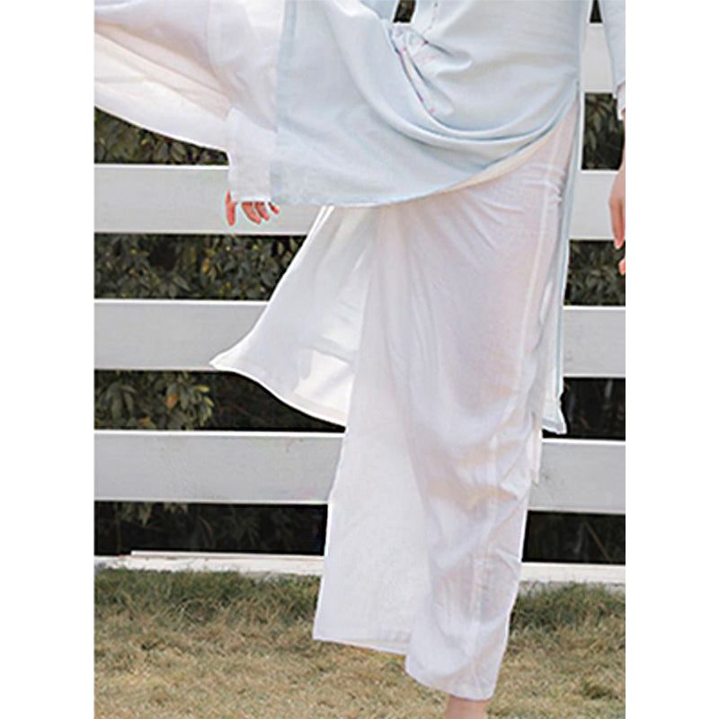 Buddha Stones2個 蓮柄 太極拳 瞑想 ヨガ コットン リネン 衣類 トップス パンツ レディース セット - image 14