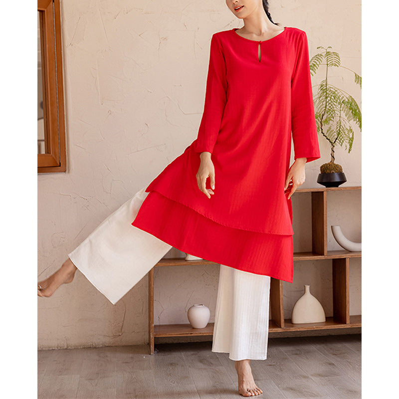 Buddha Stones2点セット シンプルデザイン 太極拳 瞑想 ヨガウェア トップス パンツ レディース セット - image 14