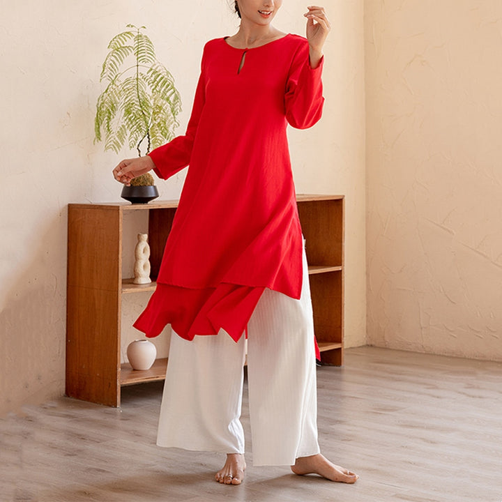 Buddha Stones2点セット シンプルデザイン 太極拳 瞑想 ヨガウェア トップス パンツ レディース セット - image 13