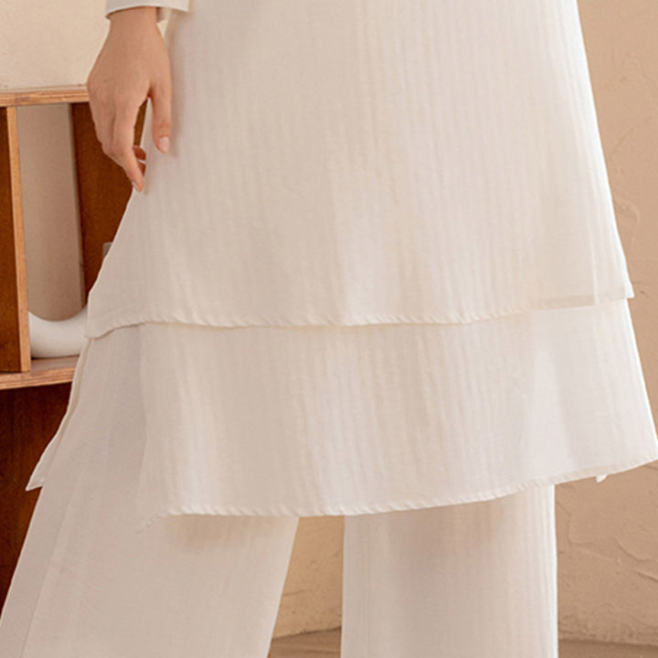 Buddha Stones2点セット シンプルデザイン 太極拳 瞑想 ヨガウェア トップス パンツ レディース セット - image 7