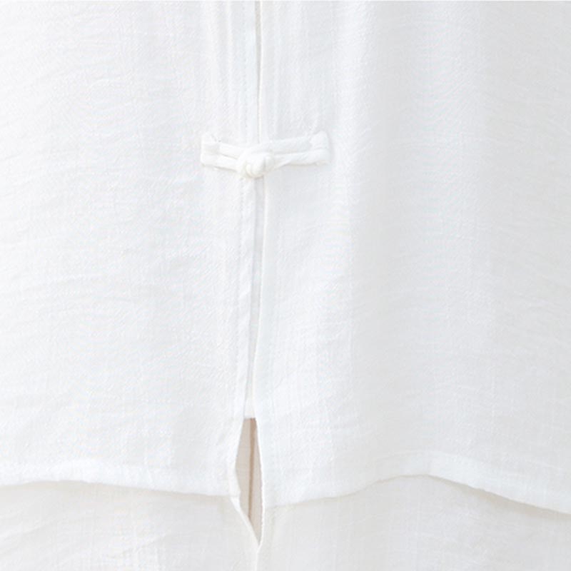 Buddha Stones2点セット シンプル 中国風 カエルボタンデザイン トップス パンツ 瞑想 ヨガ 禅 太極拳 コットン 衣類 レディース セット - image 12