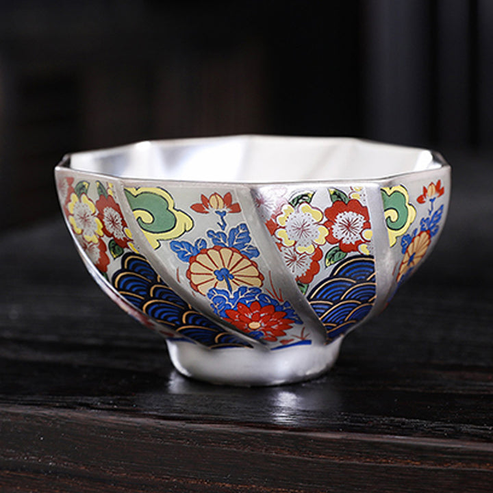 Buddha Stones菊花陶器ティーカップカンフーティーカップ