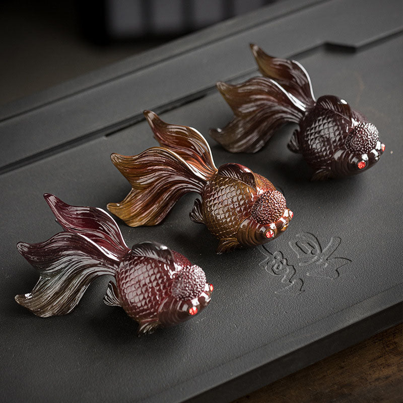 Buddha Stones色が変わる鯉 樹脂製 ティーペット 富の家の置物 装飾 - image 19