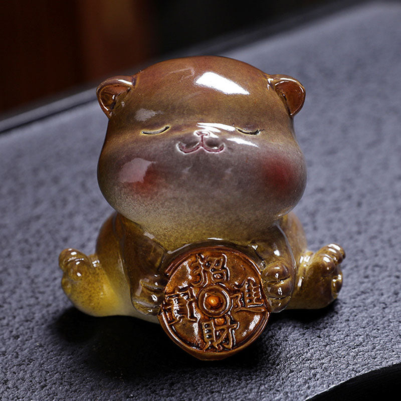 Buddha Stones色が変わる かわいい ミニ猫 樹脂 ティーペット 富 家 置物 装飾 - image 2