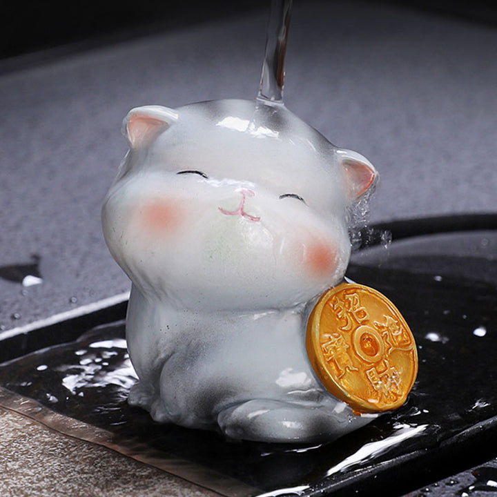 Buddha Stones色が変わる かわいい ミニ猫 樹脂 ティーペット 富 家 置物 装飾 - image 19