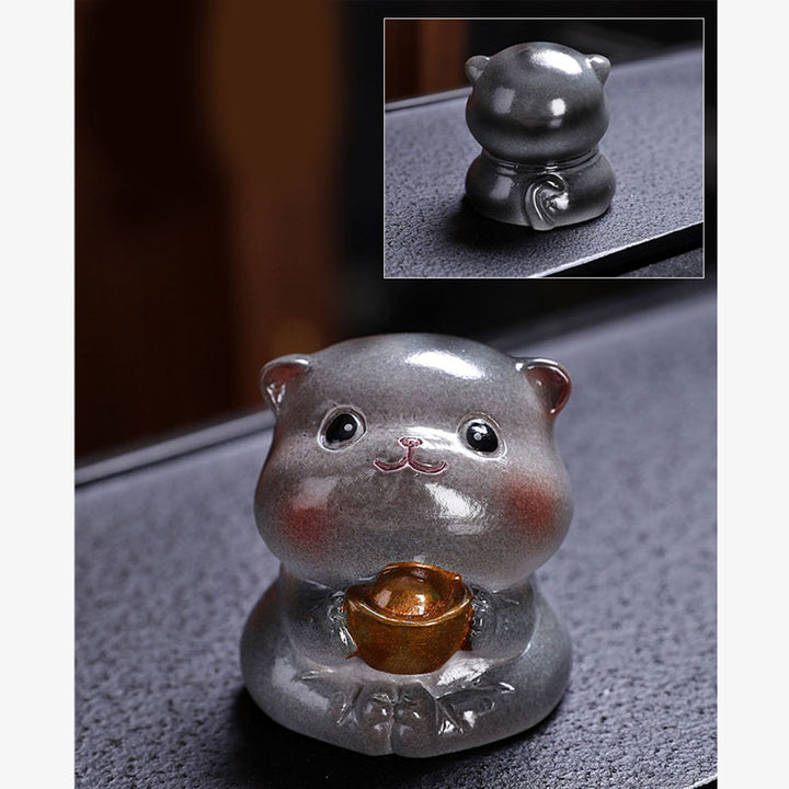 Buddha Stones色が変わる かわいい ミニ猫 樹脂 ティーペット 富 家 置物 装飾 - image 22