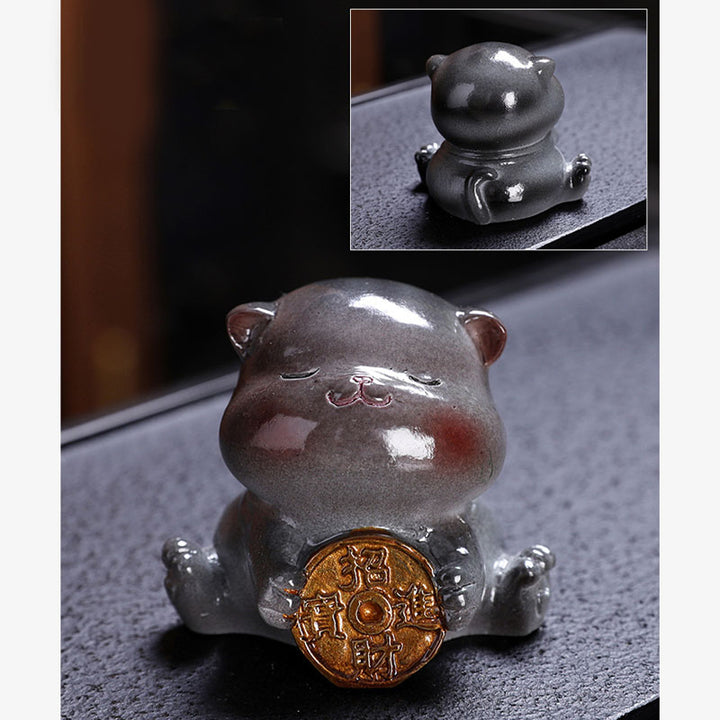 Buddha Stones色が変わる かわいい ミニ猫 樹脂 ティーペット 富 家 置物 装飾 - image 15