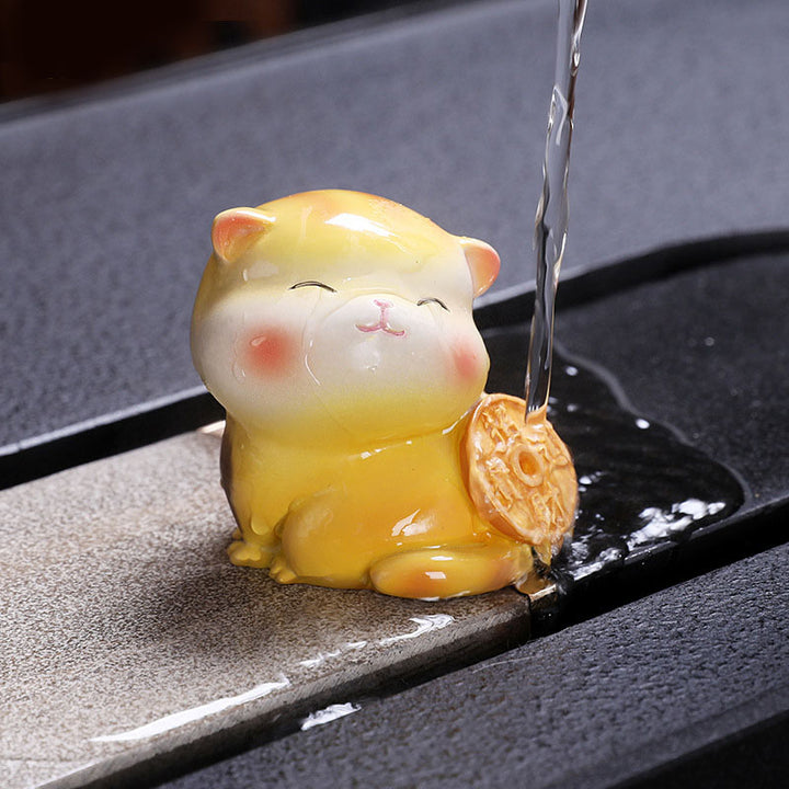 Buddha Stones色が変わる かわいい ミニ猫 樹脂 ティーペット 富 家 置物 装飾 - image 10