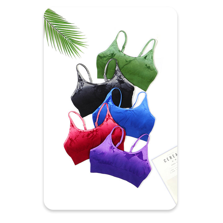 Buddha Stones 2点セット シンプル タイダイプリント クロップタンクトップ ハイウエストパンツ スポーツ ジムウェア レディース ヨガセット - image 15