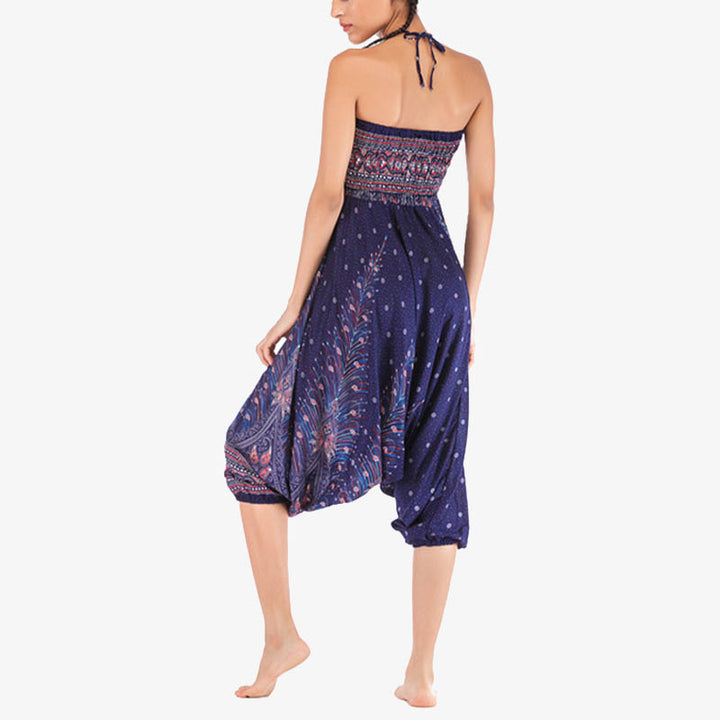 Buddha Stones2スタイル羽根飾り幾何学模様ゆったりスモックパンツジャンプスーツレディースヨガパンツ - image 43