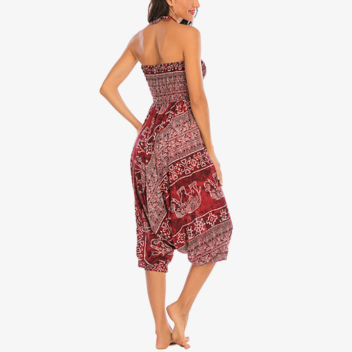 Buddha Stones2スタイルウェア エレファント柄 ゆったりスモック ハーレムパンツ ジャンプスーツ レディース ヨガパンツ - image 8