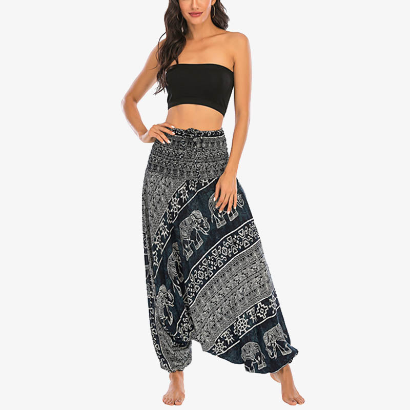 Buddha Stones2スタイルウェア エレファント柄 ゆったりスモック ハーレムパンツ ジャンプスーツ レディース ヨガパンツ - image 22