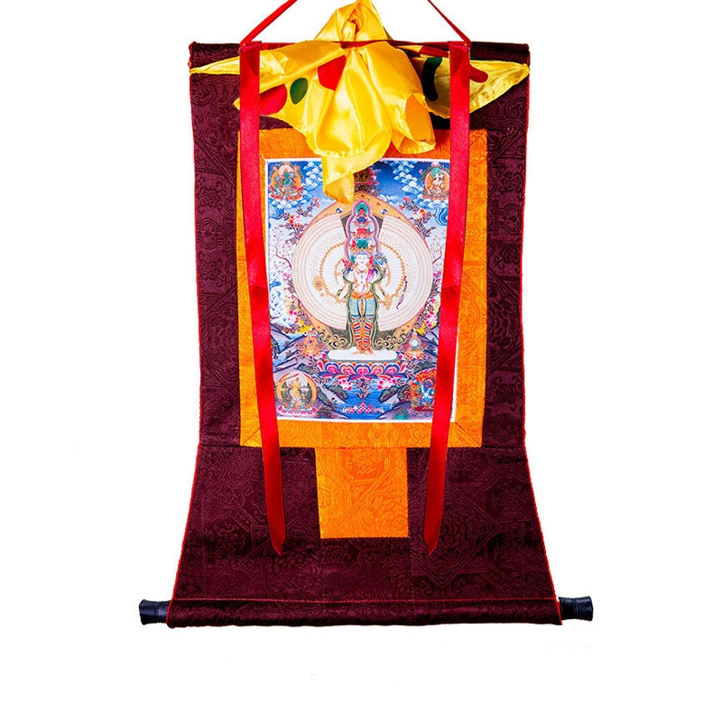 Buddha Stonesチベット 千手観音 額入り タンカ 祝福装飾 - 2メートル - image 0