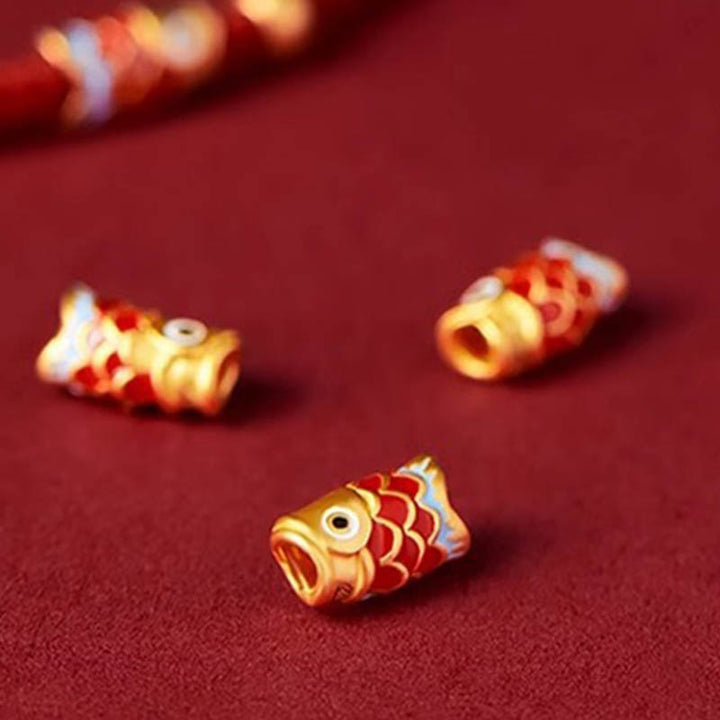 Buddha Stones925 スターリングシルバー ハンドメイド 鯉 富と成功 編み込み ロープ ブレスレット