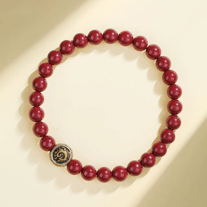 Buddha Stones925 スターリングシルバー 天然辰砂 四獣の祝福ブレスレット