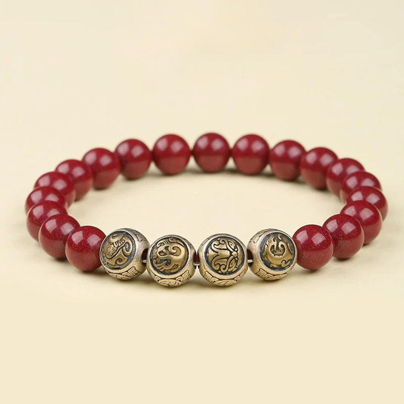 Buddha Stones925 スターリングシルバー 天然辰砂 四獣の祝福ブレスレット - image 11