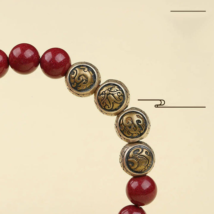 Buddha Stones925 スターリングシルバー 天然辰砂 四獣の祝福ブレスレット - image 14