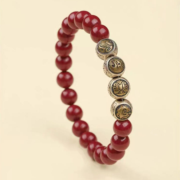 Buddha Stones925 スターリングシルバー 天然辰砂 四獣の祝福ブレスレット - image 12