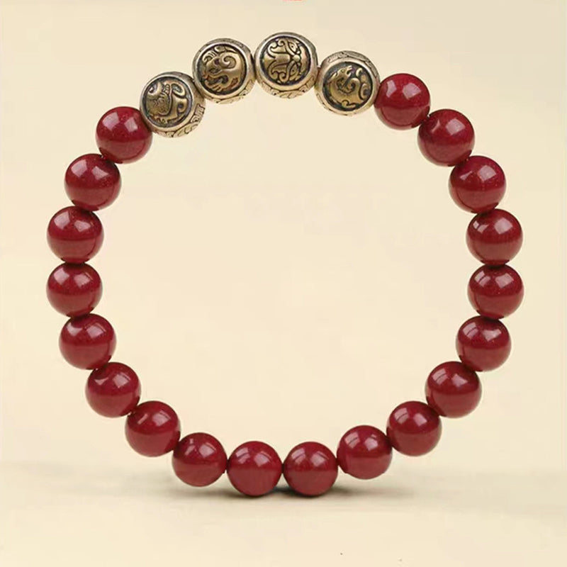 Buddha Stones925 スターリングシルバー 天然辰砂 四獣の祝福ブレスレット - image 13