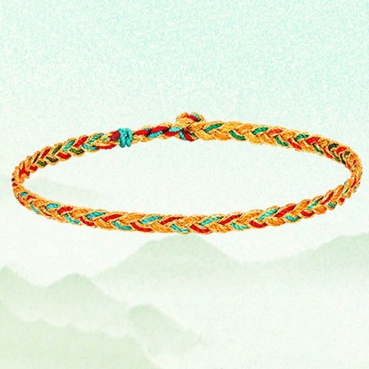 Buddha Stones ハンドメイド 多色 龍鱗模様 編み紐ブレスレット 開運 幸運 パワーストーン ブレスレット - image 7