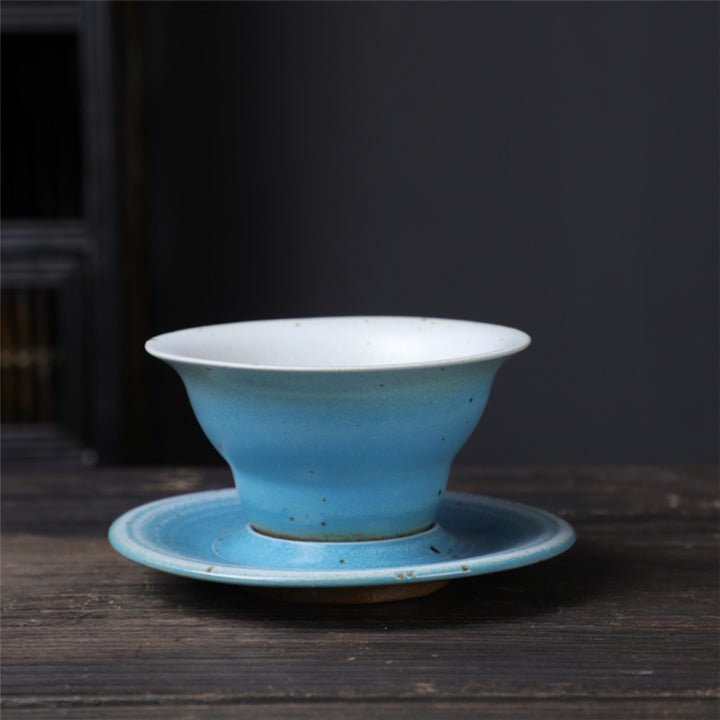 Buddha Stones Planet Design セラミックコーヒーマグ 粗削りな陶器製ティーコーヒーカップ ソーサー付き