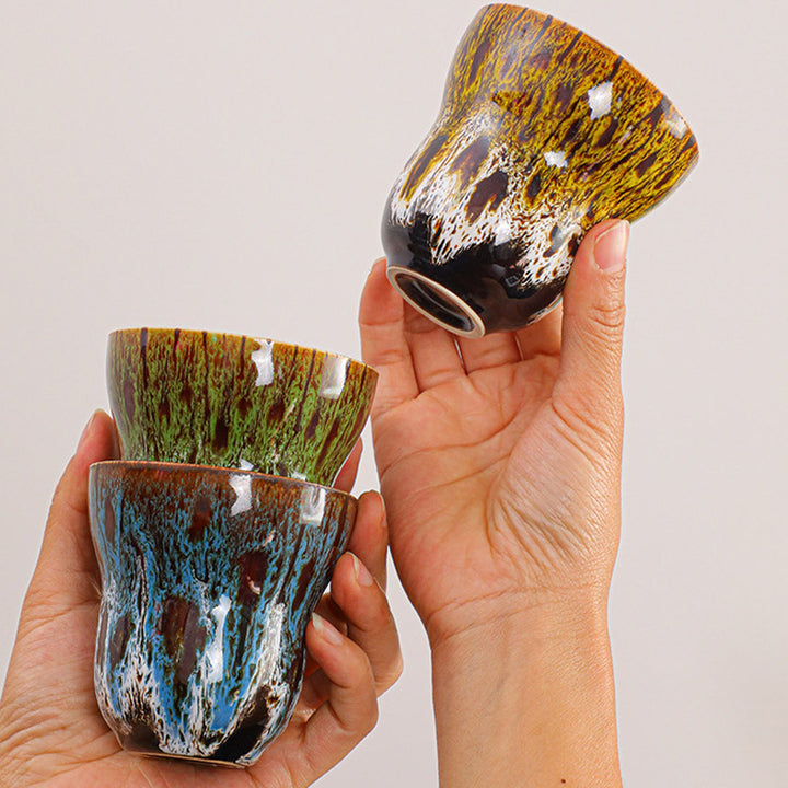 Buddha Stonesヴィンテージ窯変デザイン セラミックコーヒーマグ ティーカップ 150ml - image 11