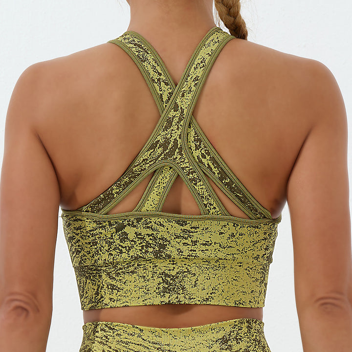 Buddha Stonesシームレス フィットネス クロップ タンクトップ ハイウエスト レギンス パンツ スポーツ ジム ヨガ ウェア - クロップタンク - ライトグリーン - US6、 UK/AU10、 EU38 (L)  - image 11