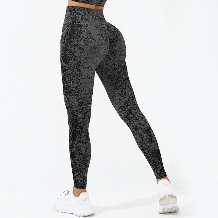 Buddha Stonesシームレス フィットネス クロップ タンクトップ ハイウエスト レギンス パンツ スポーツ ジム ヨガ ウェア - レギンス - 黒 - US6、 UK/AU10、 EU38 (L)  - image 25