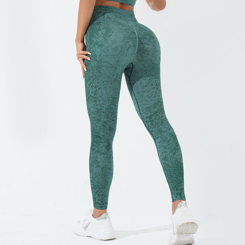 Buddha Stonesシームレス フィットネス クロップ タンクトップ ハイウエスト レギンス パンツ スポーツ ジム ヨガ ウェア - レギンス - 緑 - US6、 UK/AU10、 EU38 (L)  - image 26