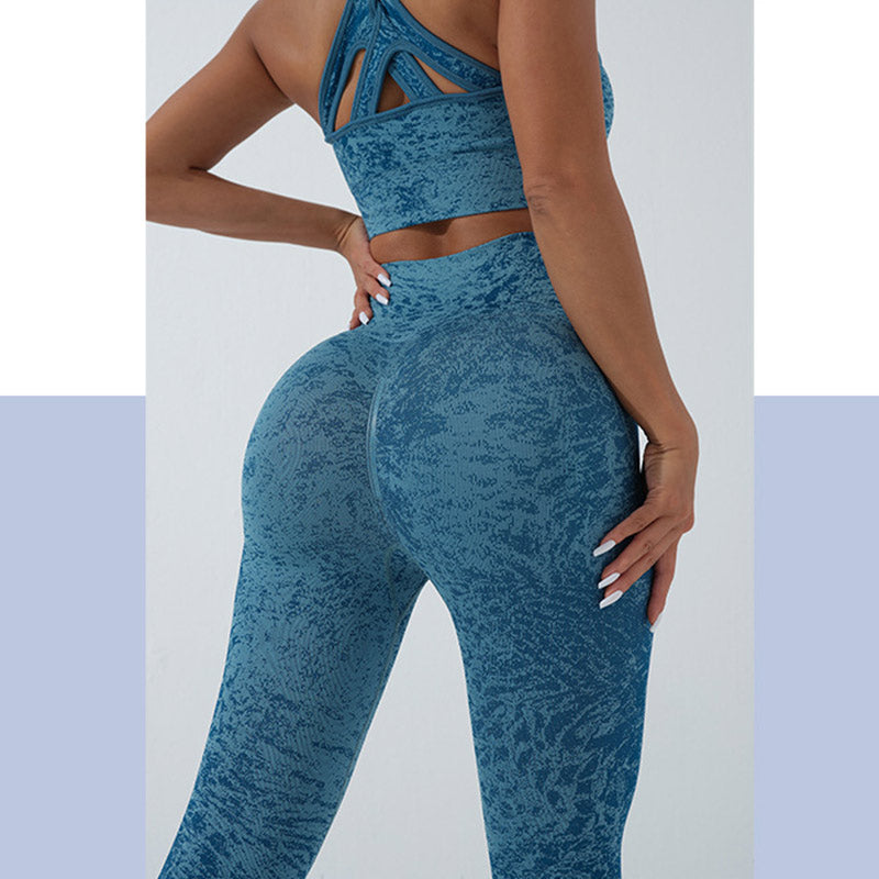 Buddha Stonesシームレス フィットネス クロップ タンクトップ ハイウエスト レギンス パンツ スポーツ ジム ヨガ ウェア - image 38