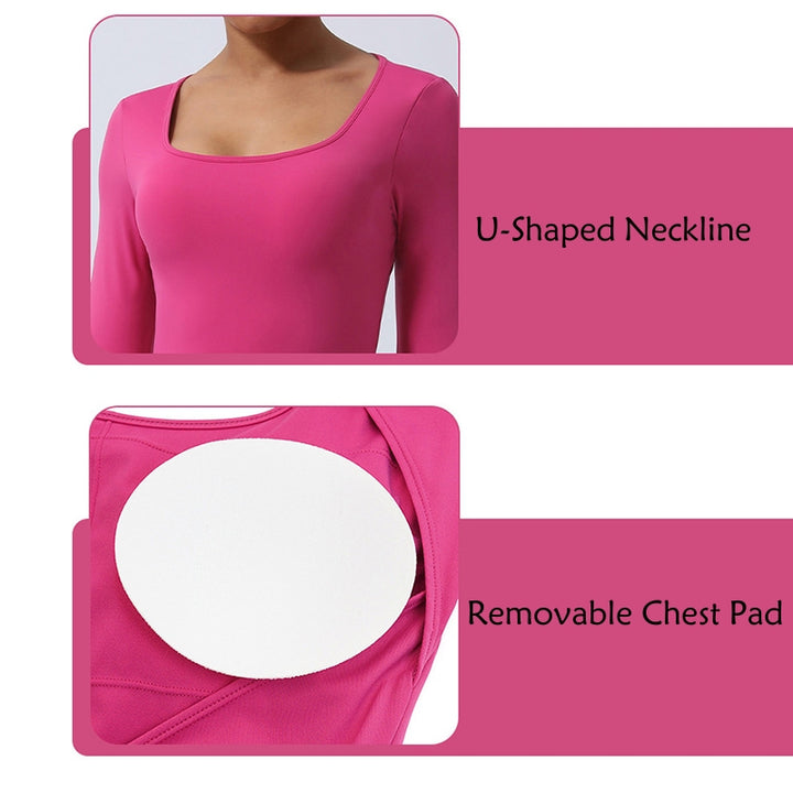 Buddha Stonesレディース 長袖 バックレス ジャンプスーツ スポーツ フィットネス ヨガ ボディスーツ - image 9