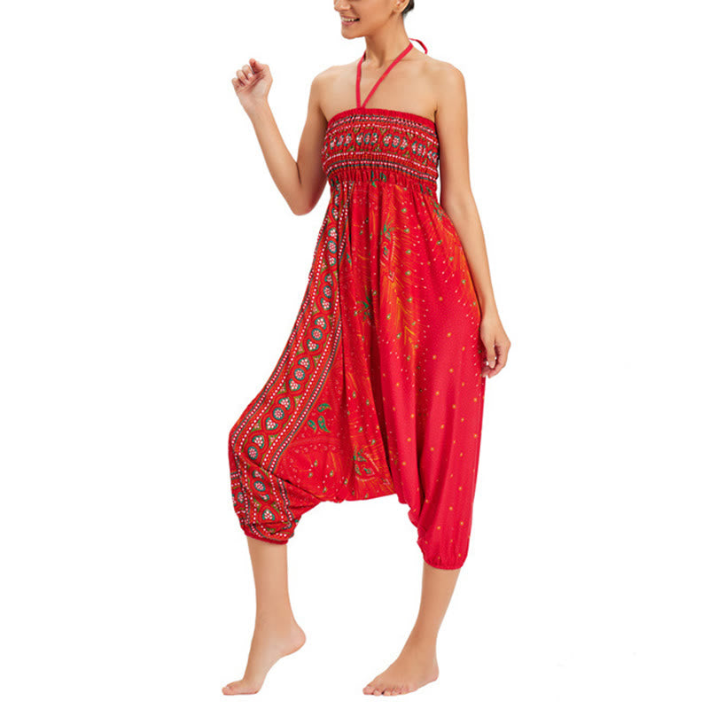 Buddha Stones 2スタイルウェア 孔雀の羽 ルーズスモック ハーレムパンツ ジャンプスーツ ハイウエストパンツ - image 22