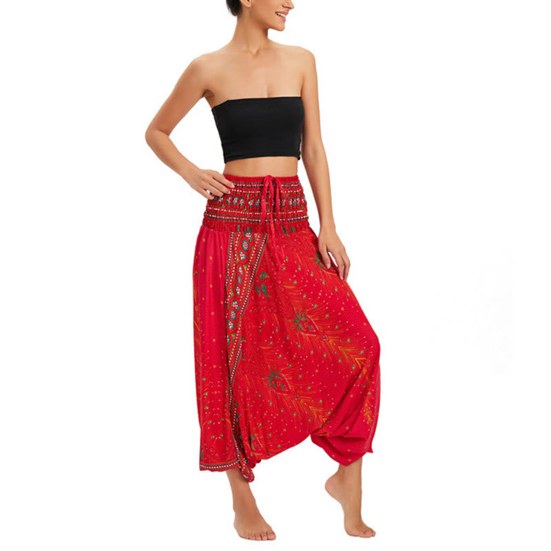 Buddha Stones 2スタイルウェア 孔雀の羽 ルーズスモック ハーレムパンツ ジャンプスーツ ハイウエストパンツ - image 20