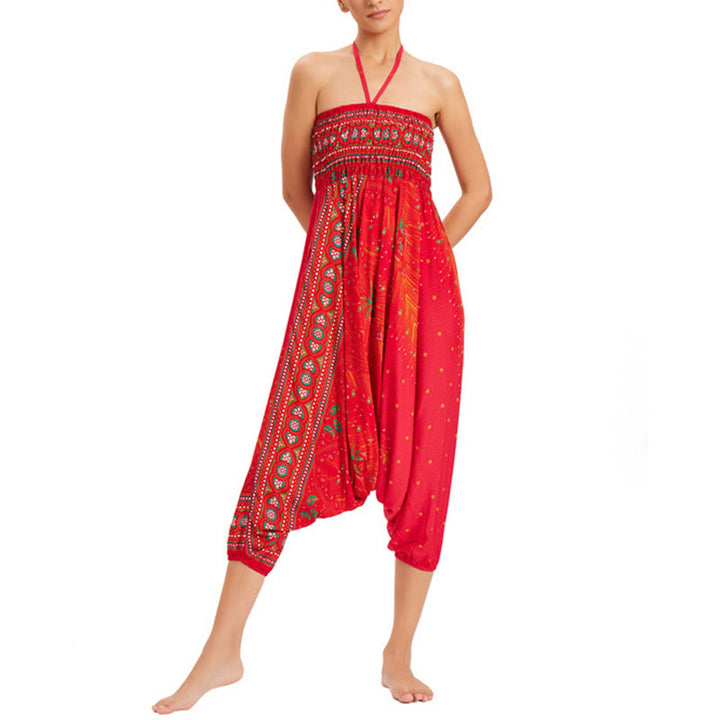 Buddha Stones 2スタイルウェア 孔雀の羽 ルーズスモック ハーレムパンツ ジャンプスーツ ハイウエストパンツ - image 23