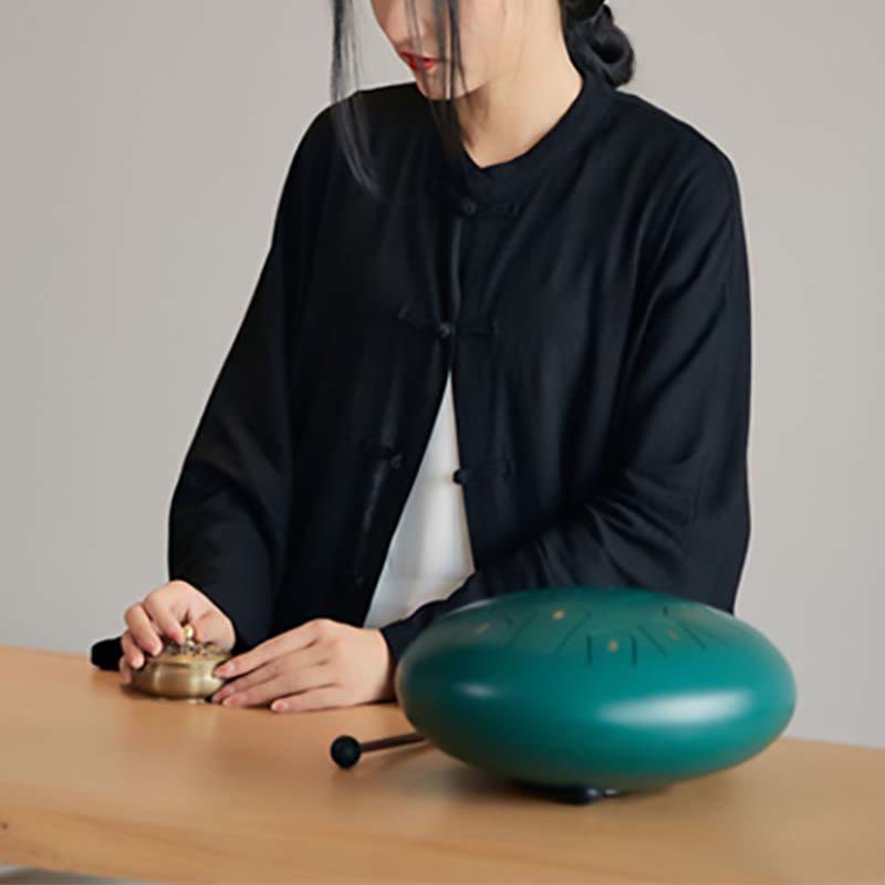 Buddha Stones無地 カエルボタンデザイン シャツ 禅 太極拳 瞑想用 トップス コットンリネン ジャケット - image 22