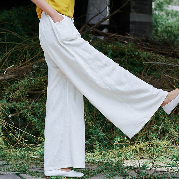 Buddha Stones無地 ワイドレッグパンツ ダンス レディース ヨガパンツ ポケット付き - image 16