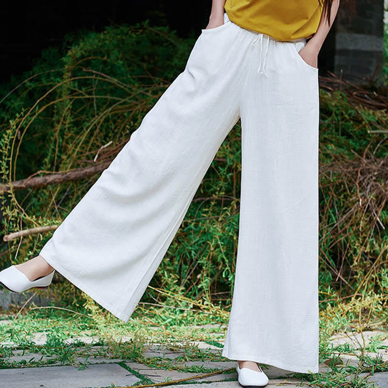 Buddha Stones無地 ワイドレッグパンツ ダンス レディース ヨガパンツ ポケット付き - image 17