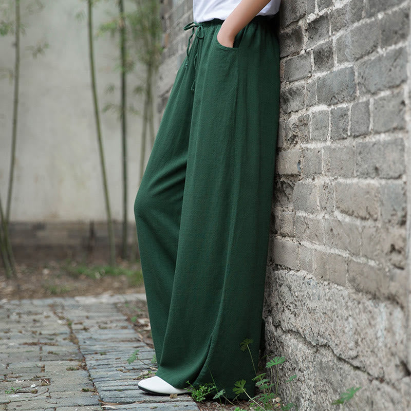 Buddha Stones無地 ワイドレッグパンツ ダンス レディース ヨガパンツ ポケット付き - image 56