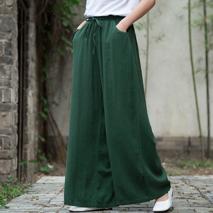 Buddha Stones無地 ワイドレッグパンツ ダンス レディース ヨガパンツ ポケット付き - image 50