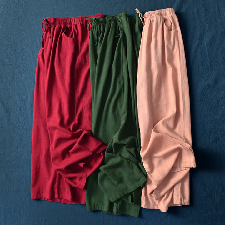 Buddha Stones無地 ワイドレッグパンツ ダンス レディース ヨガパンツ ポケット付き - image 69