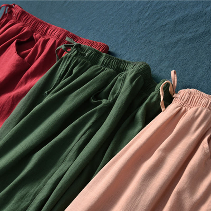 Buddha Stones無地 ワイドレッグパンツ ダンス レディース ヨガパンツ ポケット付き - image 70